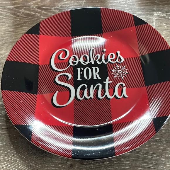 COOKIES FOR SANTA PLATE 8 inch plate - Picture 1 of 5